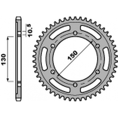 PBR ZĘBATKA TYLNA 300 39 C45 YAMAHA TRX 850 (96-00) (JTR300.39) (ŁAŃC. 525)