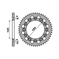 PBR ZĘBATKA TYLNA 4307 53 F HONDA CRM 250 (ŁAŃC. 520)