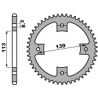 PBR ZĘBATKA TYLNA 4509 36 SUZUKI LTR 450 06-10 (JTR1760.36) (ŁAŃC. 520)