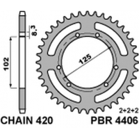 PBR ZĘBATKA TYLNA 4406 53 F DERBI SENDA 50R/SM 00-12 (ŁAŃC. 420) (JTR1132.53)