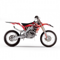 BLACKBIRD KOMPLET NAKLEJEK (OKLEIN) + POKROWIEC POSZYCIE NA SIEDZENIE HONDA CRF 250R '10-'13, CRF 450R '09-'12 DREAM 4 KOLOR CZA