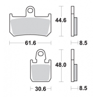 SBS KLOCKI HAMULCOWE KH442/4 STREET PERFORMANCE (EXCEL) SINTER YAMAHA YZF R1 '07-'14 KOLOR ZŁOTY