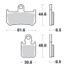 SBS KLOCKI HAMULCOWE KH442/4 STREET PERFORMANCE (EXCEL) SINTER YAMAHA YZF R1 '07-'14 KOLOR ZŁOTY