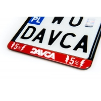 DAVCA licence plate holder