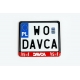 DAVCA licence plate holder