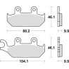 TRW ZF KLOCKI HAMULCOWE KH172 SINTER STREET YAMAHA XT 600 90-03, XTZ 660 91-99, PRZÓD (PROMOCJA)
