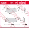 TRW ZF KLOCKI HAMULCOWE KH231 SINTER STREET KAWASAKI ZR-7 '99-'04, VN 800 DRIFTER '99-'03, VN 1500 DRIFFTER/CLASSIC '99-'04, SUZ
