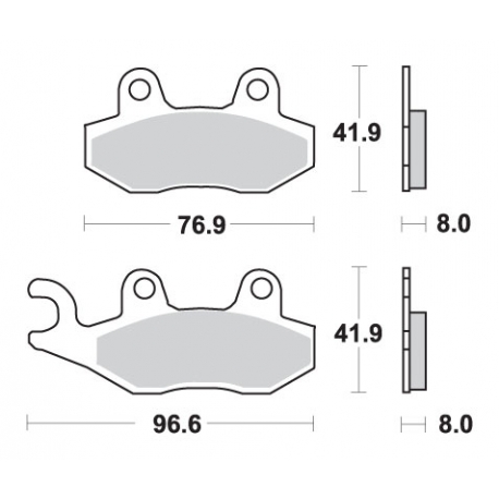 SBS PROMOCJA KLOCKI HAMULCOWE KH135 / KH214 OFF-ROAD SINTER KOLOR ZŁOTY