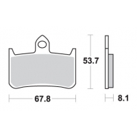 SBS KLOCKI HAMULCOWE KH187 STREET PERFORMANCE (EXCEL) SINTER HONDA RS 250R '91-'92, RVF 400RR '90-'96 KOLOR ZŁOTY