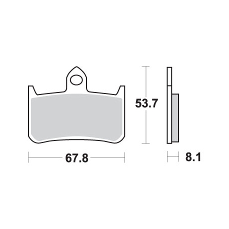 SBS KLOCKI HAMULCOWE KH187 STREET EXCEL SINTER HONDA RS 250R '91-'92, RVF 400RR '90-'96 KOLOR ZŁOTY