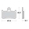 SBS KLOCKI HAMULCOWE KH187 STREET EXCEL SINTER HONDA RS 250R '91-'92, RVF 400RR '90-'96 KOLOR ZŁOTY