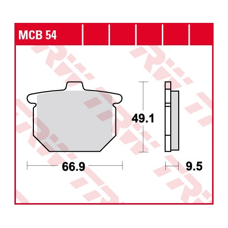 TRW LUCAS KLOCKI HAMULCOWE KH31 ORGANIC HONDA CX 500 79-84, CB 750 77-81, CB 900 79-81, CBX 1000 '79, GL 1000 / 1100 78-81, PRZÓ