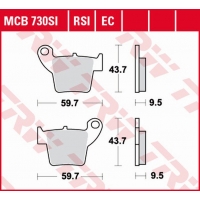 TRW LUCAS KLOCKI HAMULCOWE KH346 ORGANIC HONDA CR 125 / 250 02-07, CRF 450 02-17, TYŁ