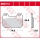 TRW LUCAS ZF KLOCKI HAMULCOWE KH304 ORGANIC BMW K 1200LT '98-'09, R 1200CL '03-'05 TYŁ