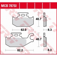 TRW LUCAS KLOCKI HAMULCOWE KH413 SINTER OFFROAD SUZUKI LTA / LTF 400 08-, LTA 450 06-12, LTA 500 09-, LTA 700 05-07, LTA 750 08-