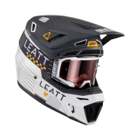 LEATT KASK MOTO 8.5 V23 (+ GOGLE VELOCITY 5.5 GRATIS) HELMET KIT METALLIC KOLOR GRAFITOWY/BIAŁY ROZMIAR S (55-56 cm)