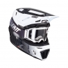 LEATT KASK MOTO 8.5 V24 (+GOGLE VELOCITY 5.5 GRATIS) HELMET KIT BLACK/WHITE KOLOR CZARNY/BIAŁY ROZMIAR L (59-60 cm)