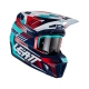 LEATT KASK MOTO 8.5 V23 (+ GOGLE VELOCITY 5.5 GRATIS) HELMET KIT ROYAL KOLOR GRANATOWY/CZERWONY/NIEBIESKI ROZMIAR XS (53-54 cm)