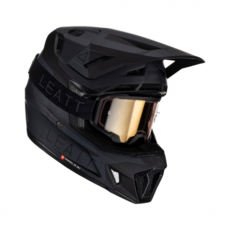 LEATT KASK MOTO 7.5 V23 (+ GOGLE VELOCITY 4.5 IRIZ GRATIS) HELMET KIT STEALTH KOLOR CZARNY ROZMIAR XL (61-62 cm)