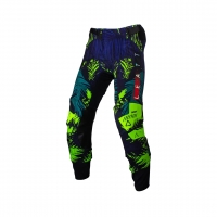 LEATT NOWOŚĆ SPODNIE MOTO 5.5 I.K.S PANTS JUNGLE KOLOR CZARNY/GRANATOWY/ZIELONY FLUO ROZMIAR S