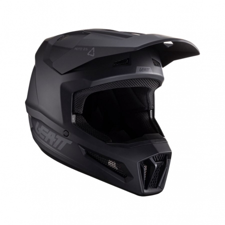 LEATT NOWOŚĆ KASK MOTO 2.5 V24 HELMET STEALTH KOLOR CZARNY ROZMIAR M (57-58 cm)