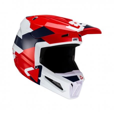 LEATT KASK MOTO 2.5 V23 HELMET ROYAL KOLOR GRANATOWY/CZERWONY/BIAŁY ROZMIAR M (57-58 cm)