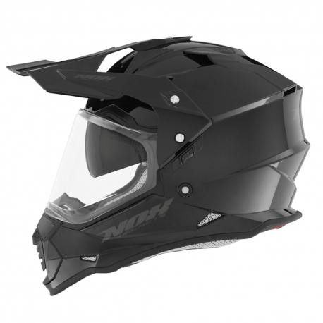 NOX KASK OFFROAD / TRAIL DUOSPORT (DUAL) N312 SOLID Z SZYBKĄ I BLENDĄ KOLOR CZARNY POŁYSK ROZMIAR XXL