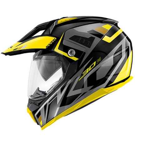 KAPPA KASK KV30 EVO GRAYER DUAL OFF ROAD Z SZYBĄ I BLENDĄ KOLOR CZARNY MAT/SZARY/ŻÓŁTY ROZM. XS/54 ( HOMOLOGACJA ECE 22R06 )