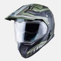 MT WYPRZEDAŻ KASK OFFROAD DUAL SYNCHRONY DUOSPORT (DUAL) TOURER Z SZYBKĄ I BLENDĄ KOLOR ZIELONY/CZARNY ROZMIAR XS