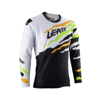 LEATT KOSZULKA MOTO 5.5 ULTRAWELD JERSEY CITRUS TIGER KOLOR BIAŁY/CZARNY/POMARAŃCZOWY/ZIELONY FLUO ROZMIAR M