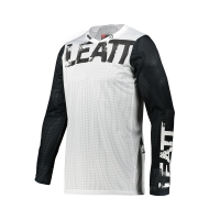 LEATT KOSZULKA MOTO 4.5 X-FLOW JERSEY WHITE KOLOR BIAŁY/CZARNY ROZMIAR S