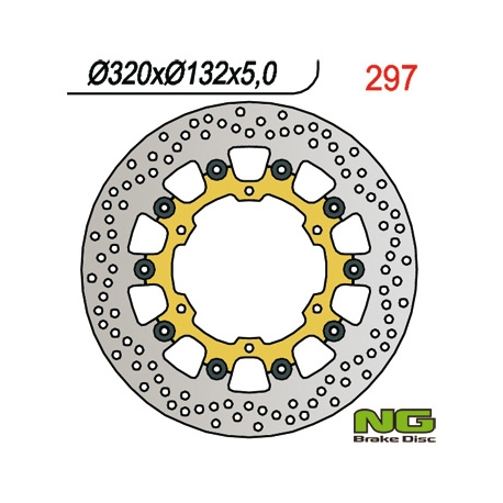 NG TARCZA HAMULCOWA PRZÓD YAMAHA FJR1300 '03-'16, MT-01 '05-06, V-MAX 1700 09-16 (320X132X5) PŁYWAJĄCA