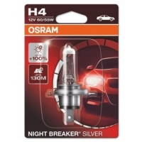 OSRAM ŻARÓWKA H4 12V 60/55W P43t NIGHT BREAKER® SILVER (+100%) - BLISTER