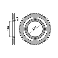 PBR ZĘBATKA TYLNA 249 56 ALUMINIOWA (ERGAL) (ŁAŃC. 428)