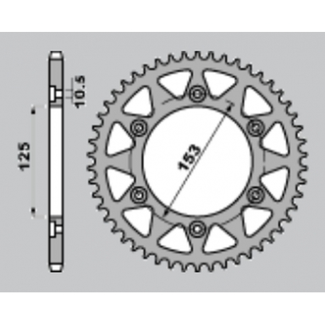 CHT ZĘBATKA TYLNA HONDA CRF-L 4T CRF 250L '13-'20 , XR 250 R/L/R '91-'96 ,XR 600/650 '91-'20 288 50Z ERGAL