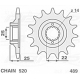 CHT ZĘBATKA TYLNA 48948 KAWASAKI KX 125/250/500 '83-'21 KXF 250/450 '04-'21 ALUMINIOWA SREBRNA ERGAL