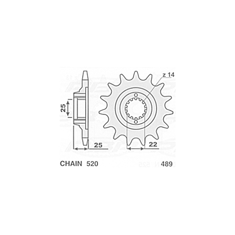 CHT ZĘBATKA TYLNA 48948 KAWASAKI KX 125/250/500 '83-'21 KXF 250/450 '04-'21 ALUMINIOWA SREBRNA ERGAL