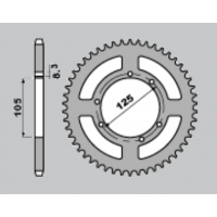 CHT WYPRZEDAŻ ZĘBATKA TYLNA ALUMINIOWA T7075 (ERGAL) 4413 62 YAMAHA XT 125X/SM '05-'09 HM 50 CRE, DERBI SENDA, RIEJU (JTR1134.5