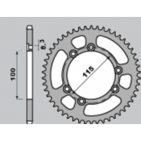 CHT WYPRZEDAŻ ZĘBATKA TYLNA ALUMINIOWA T7075 (ERGAL) 4423 50 BETA 50RR, SUPERMOTARD, FANTIC CABALLERO (ŁAŃC. 420) KOLOR SREBRNY