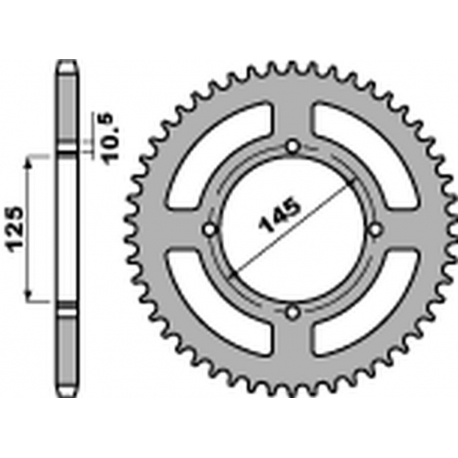 PBR ZĘBATKA TYLNA 857 42 C45 YAMAHA XT 600 '83-'89, XT 600Z TENERE '87-'89, XTZ 660 TENERE '91-'00, XV 125 VIRAGO '97-'01, XV 25