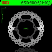 NG TARCZA HAMULCOWA PRZÓD KAWASAKI KXF 250/450, PŁYWAJĄCA 270MM (270X109X3,0) 4 OTWORY O ŚR. 9,5MM WAVE