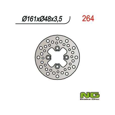 NG TARCZA HAMULCOWA PRZÓD YAMAHA YFM 125/250/350/600/650/700, YFZ 350/450 87-15, YFS 200 BLASTER 88-07 (161X48X3,5)