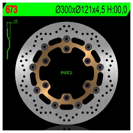 NG TARCZA HAMULCOWA PRZÓD SUZUKI DR 650 '91-'95, DR 800 '89-'96, XF 650 FREEWIND '97-'02, M 800 INTRVDRE '08-'15 (300X121X4,5) (