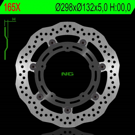 NG TARCZA HAMULCOWA PRZÓD YAMAHA MT-03, MT 09, XS R 900, XV 1900, XV1700, R6 03-04, R3,R25 (298X132X5,0MM) (5X8,5MM)