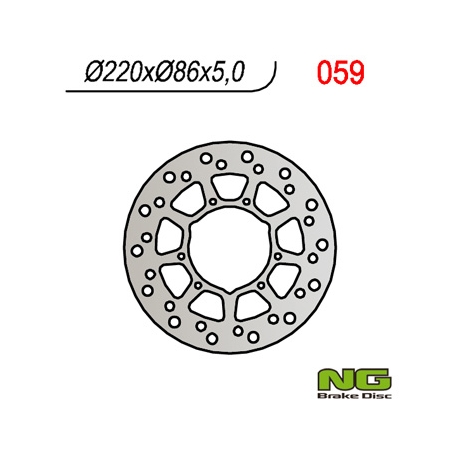 NG TARCZA HAMULCOWA TYŁ YAMAHA XT 600 E '95-'03, XTZ 660 '91-'94 (220X86X4,5)