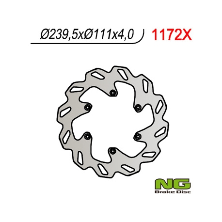 NG TARCZA HAMULCOWA TYŁ KTM 690/950/990 '06-'15 (240X111X4) (6X6,5MM)