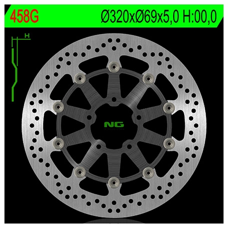 NG TARCZA HAMULCOWA PRZÓD SUZUKI GSXR600/750 '97-'03, GSXR1000 '00-'04, TL1000, GSXR1300 HAYABUSA '99-07, GSX 1400 02-07 (320X69