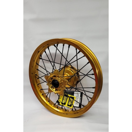 REX WHEELS (EXCEL) KOMPLETNE KOŁO TYLNE 18 CALI 18 x 2.50 (OBRĘCZ EXCEL) YAMAHA XTZ 700 TENERE (690) '20-, ZŁOTA OBRĘCZ / CZARNE