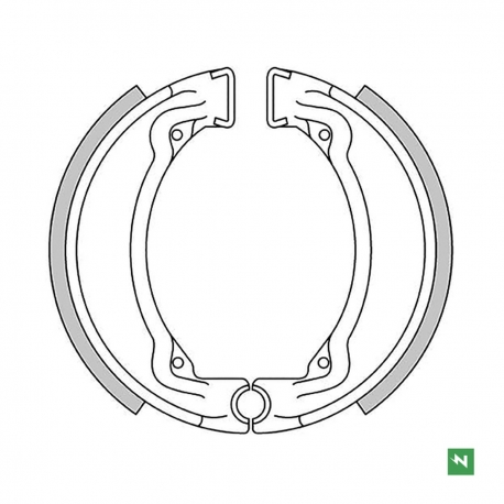 NEWFREN WYPRZEDAŻ SZCZĘKI HAMULCOWE YAMAHA DT 50 78-86 ,RD 50/80 , YZ 80 , TY 125/250 77-92 ( 110X25MM)