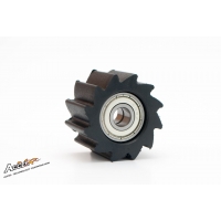 ACCEL ROLKA ŁAŃCUCHA Z ŁOŻYSKAMI ŚR. 38MM (38X23MM) (ZĘBATKA) KAWASAKI KXF KOLOR CZARNY (79-5014) (MA-304)